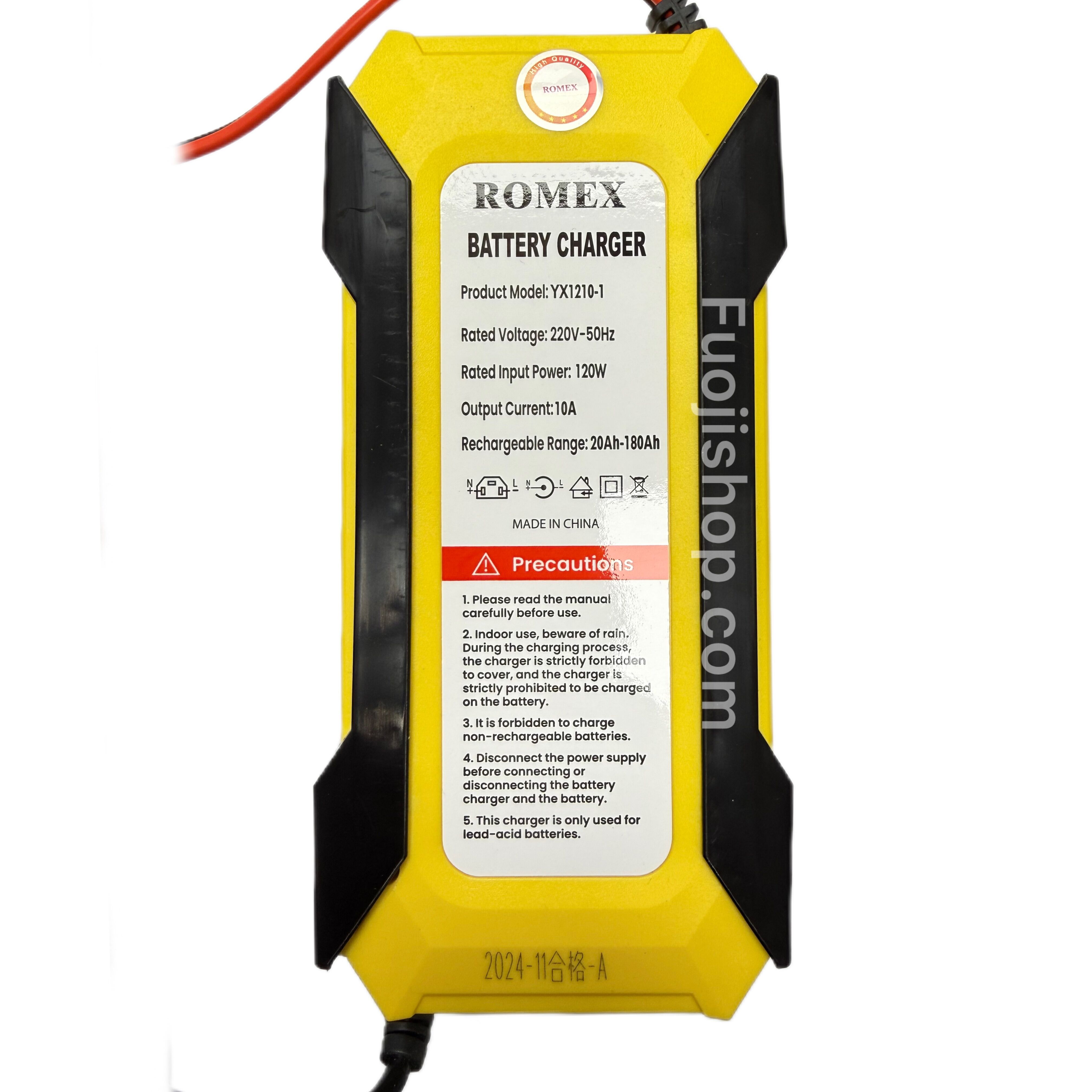 شارژر باتری 12 ولت 10 آمپر اتوماتیک رومکس ROMEX